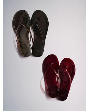 The Set 2 Pack Jelly Flip Flops And - Brown