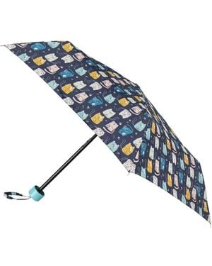 Totes Supermini Print Umbrella - Blue