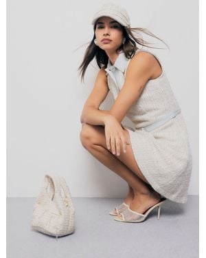 River Island Boucle Hybrid Mini Dress - Gray