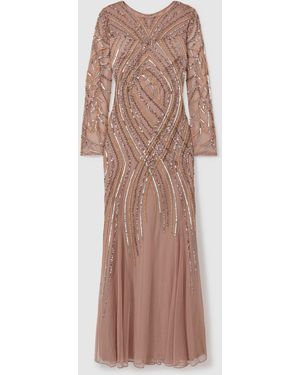 Raishma Embellished Tulle Maxi Dress - Pink