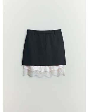 BHOEM Lingerie Tailored 2-In-1 Mini Skirt - Black