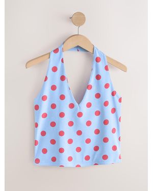 Next Halter Neck Top - Blue
