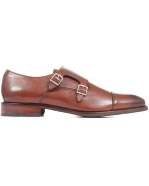 Jones Bootmaker Nathaniel Lederschuhe Mit Doppelten Monkriemen - Pink