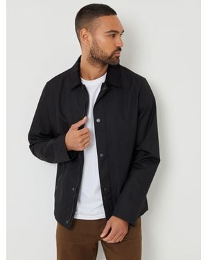 Threadbare Showerproof Corduroy Collar Jacket - Black