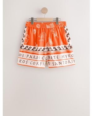 Next Shorts With Linen - Orange