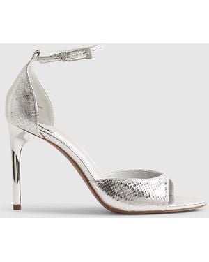 River Island Regular Fit Closed Back Strappy Heeled Sandals - White