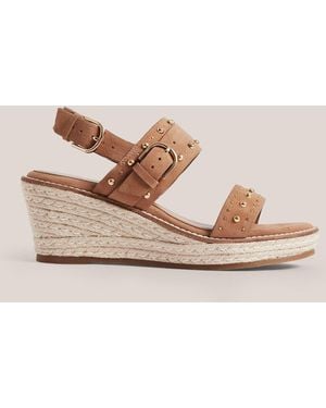 Hobbs Light Tan Ashlyn Suede Espadrilles - Natural