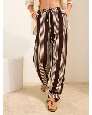Friends Like These Elasticated Waist Stretch Jersey Pants - Natural