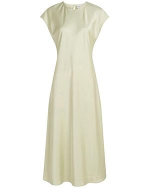 Calvin Klein Matte Shine Satin Sheath Dress - White