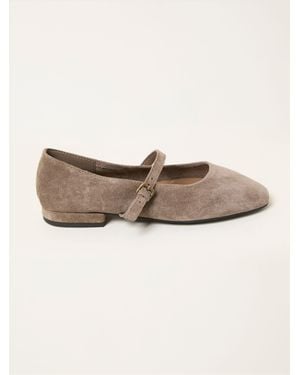 FatFace Fatface Suede Mary Jane Flat - Natur