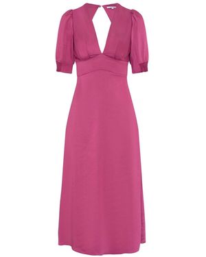 OMNES Odette Midi Tie Back Dress - Pink