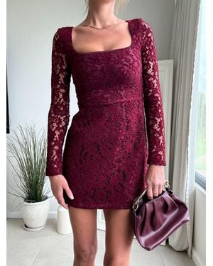 Style Cheat Rita Square Neck Mini Dress - Red