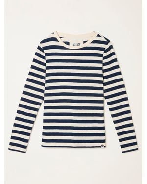 FatFace Fatface Callie Stripe Long Sleeve Top - Blue