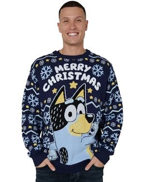 Character Knitted Christmas Sweater - Blue