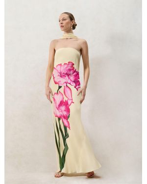 Ro & Zo Aurora Floral Print Bandeau Dress - Pink