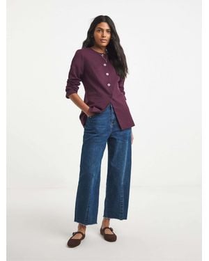 Simply Be Simply Be Collarless Waisted Blazer - Blue