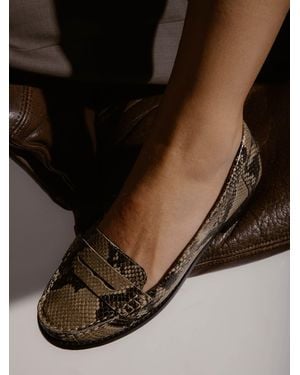 Bronx New Rana Leather Loafers - Black
