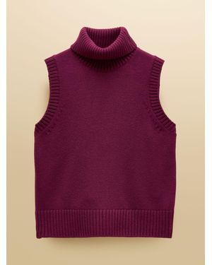 Joules Roll Neck Tank - Purple