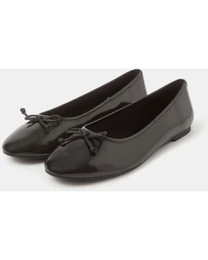 Accessorize Patent Ballet Flats - Black