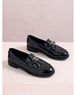Lipsy Leopard Feature Slim Slip On Smart Loafers - White