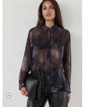 Religion Iona Peplum Shirt - Brown