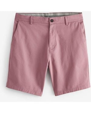 Next Straight Fit Stretch Chinos Shorts - Pink