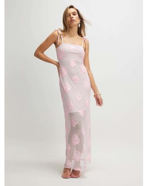 River Island Sleeveless Cornelli Maxi Dress - White