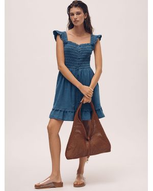 Anthropologie The Peregrine Denim Mini Dress - Blue
