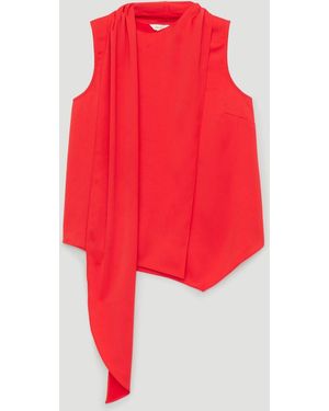 Hush Miri Scarf Detail Sleeveless Satin Top - Red