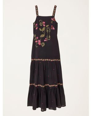 FatFace Fatface Gia Petite Embroidered Maxi Dress - Blue