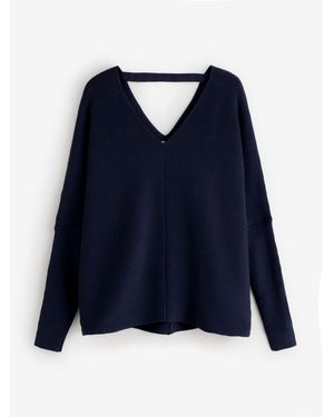 Style Cheat Ella V Neck Sweater - Blue