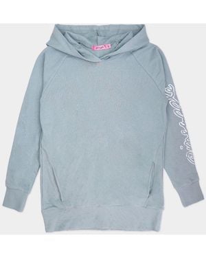 Pineapple Longline Hoodie - Blue