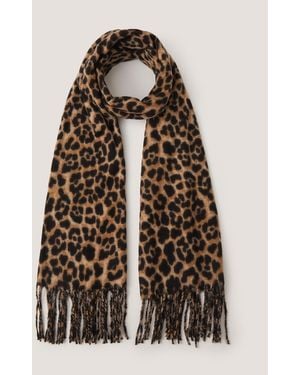 Monsoon Ginny Leopard Print Scarf - Brown
