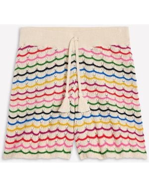 Boden Textured Knitted Shorts - Natural