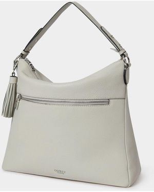 Osprey Mint Grainy Hide Leather Hobo Bag - Natural
