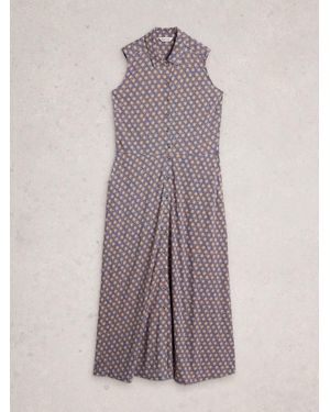 White Stuff Rua Maxi Jersey Shirt Dress - Purple