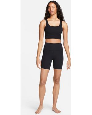 Nike Zenvy Gepolsterter Longline-Sport-Bh Mit Mittlerem Halt - Blau