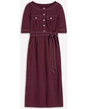 Boden Bria Ponte Midi Dress - Purple