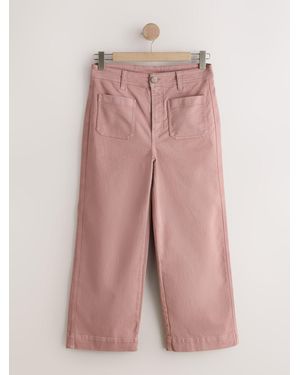 Next Cropped Patch Pocket Jeans - Pink
