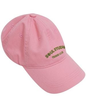 Smith & Soul Studio Tennis Club Embroidered Baseball Hat - Pink