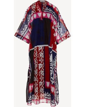 Devotion Twins Corker Mixed Scarf Print Maxi Dress - Red