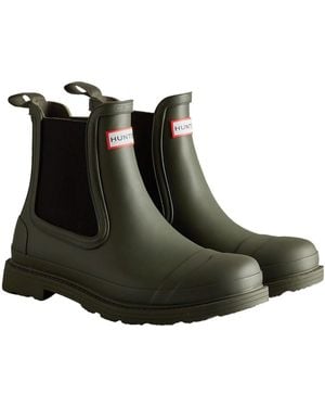 HUNTER Commando Chelsea Boots - Black