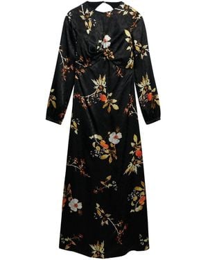 Superdry Floral Long Sleeve Dress - Black