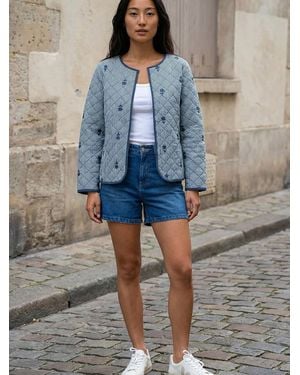 Roman Petite Quilted Padded Jacket - Blue