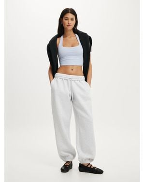 Cotton On Plush Boyfriend Sweatpants - White