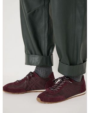 Hush Sadie Stitch Detail Slimline Trainers - Red