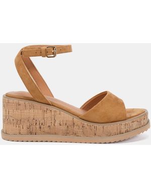 Novo Bali Mid Wedge Two Part Sandals - Orange