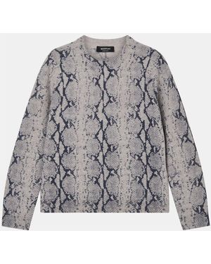 Whistles Wool Crew Neck Knit Sweater - Gray