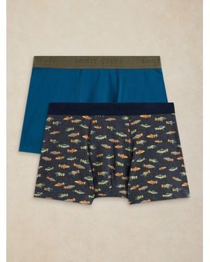 White Stuff Hove Boxers 2 Pack - Blue