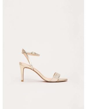 Phase Eight Phase Eight Leather Strap Heel Sandals - Natural